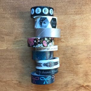 Dark washi tape collection